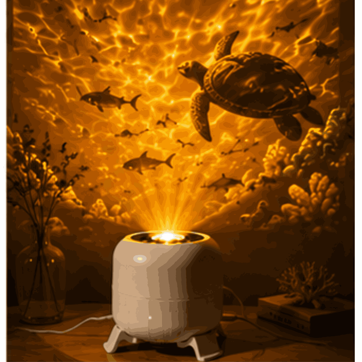 Dynamic Rotating LED Projector Lamp