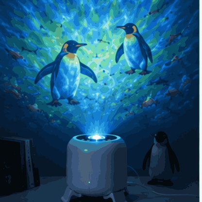 Dynamic Rotating LED Projector Lamp
