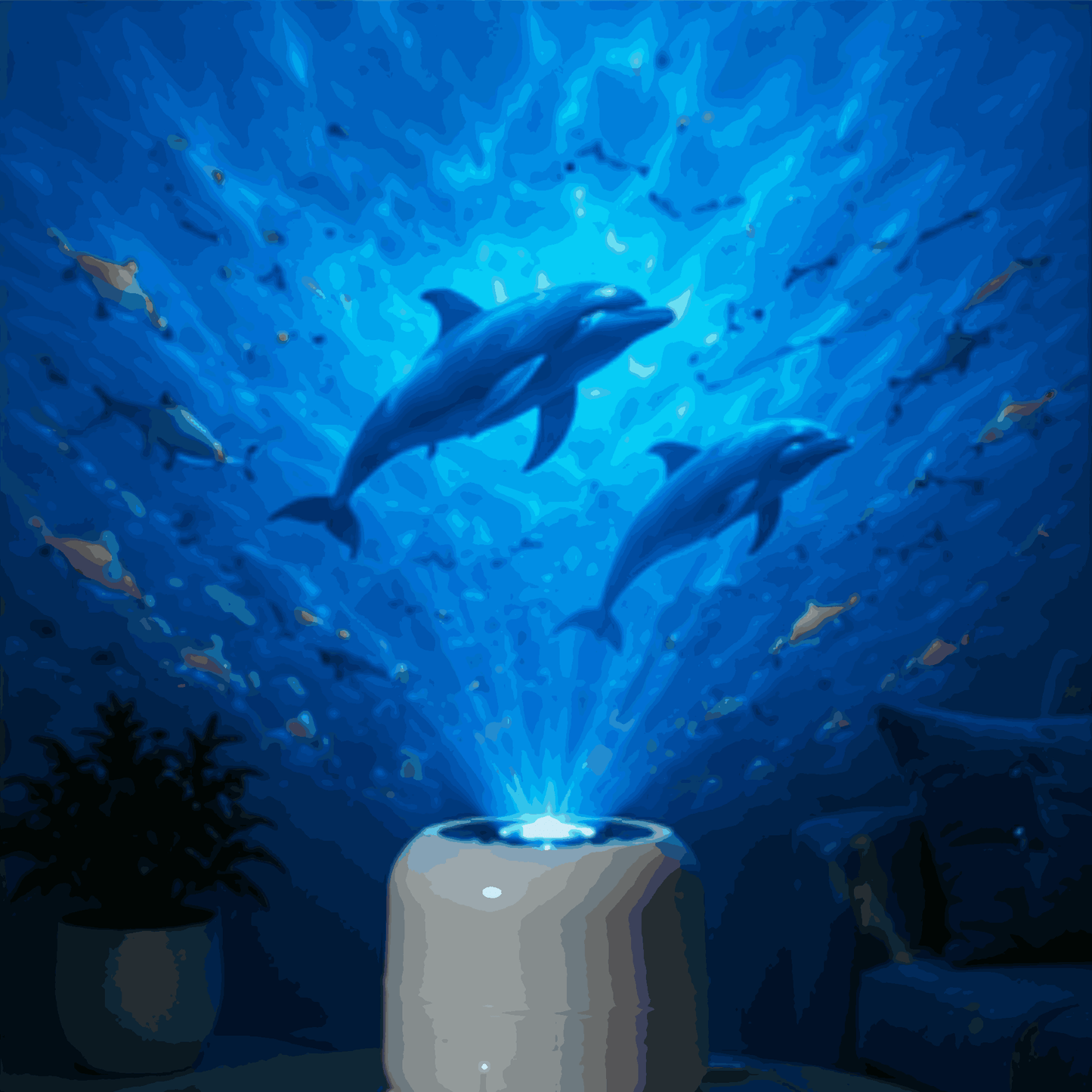 Dynamic Rotating LED Projector Lamp
