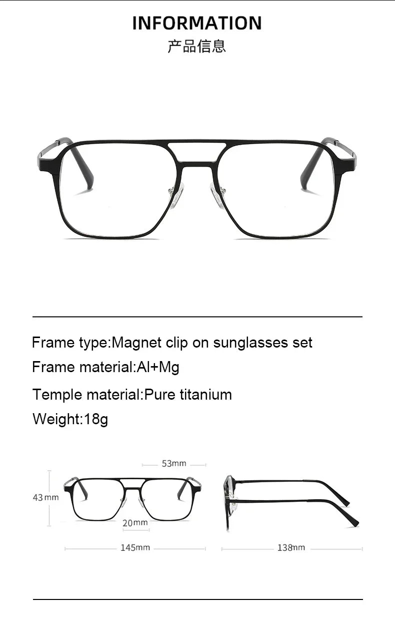 LunaFlux 6 in 1 Multiwear Retro Style Glasses