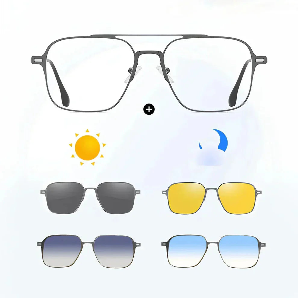 LunaFlux 6 in 1 Multiwear Retro Style Glasses