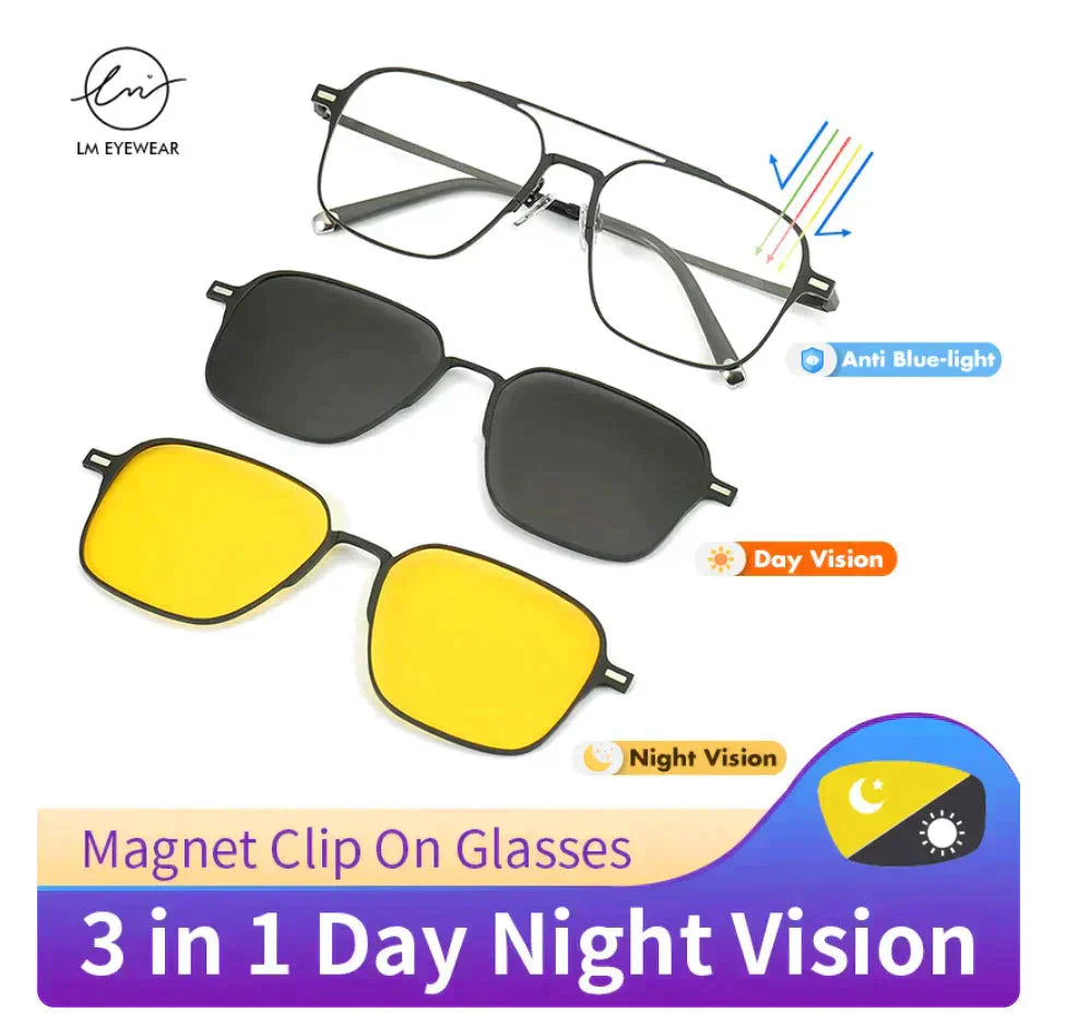 LunaFlux 6 in 1 Multiwear Retro Style Glasses