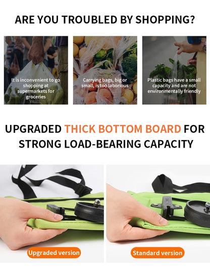 EcoFriendly Foldable Shopping Bag with Wheels ( Set of 2 )